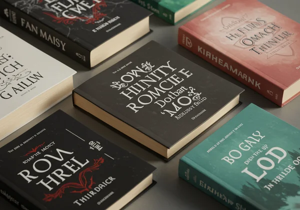 A collection of book covers showing diverse font designs.