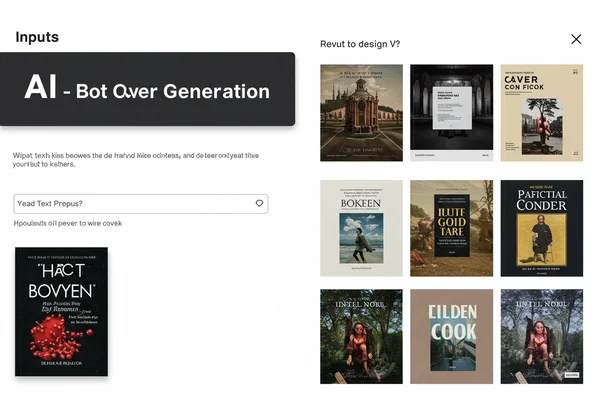 AI generator showing prompt input and design options