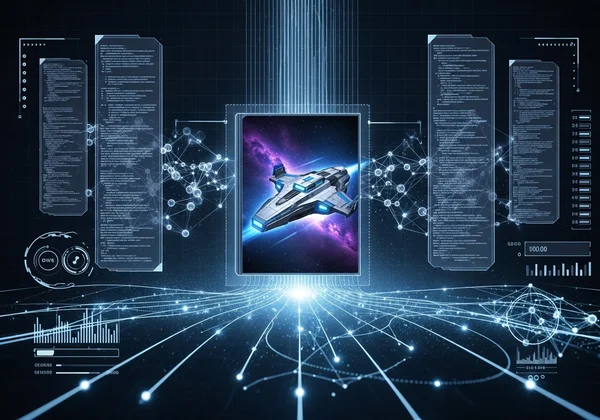 AI creating a stunning sci-fi book cover design