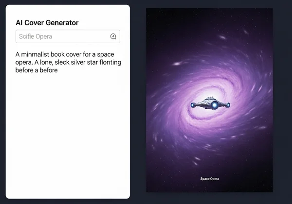 User interface for AI book cover prompt creation
