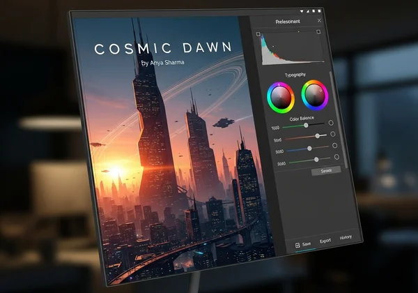 Refining a professional sci-fi book cover with AI tools
