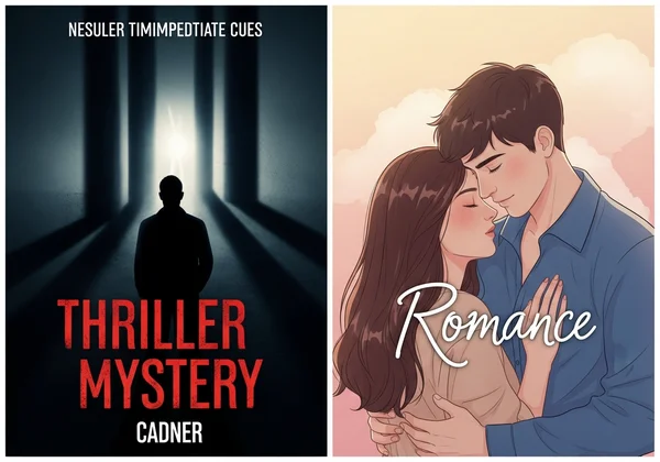 Readers quickly judging book covers based on genre cues
