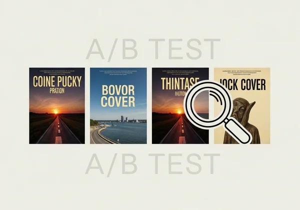 Book cover A/B testing with multiple design variations