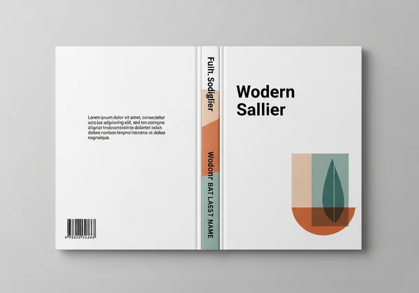 Diagram showing a book's full wrap cover