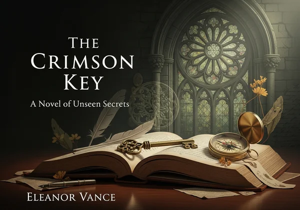 Dark academia style book cover