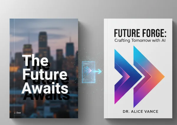 AI correcting common book cover design mistakes