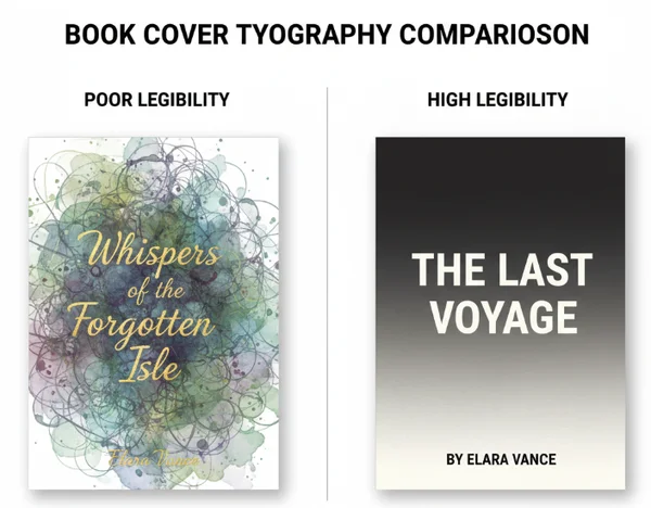 Example of clear and unreadable book cover fonts